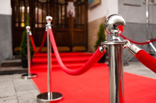 A red carpet that's popular amongst celebrities, as well as famous people that like to gamble.